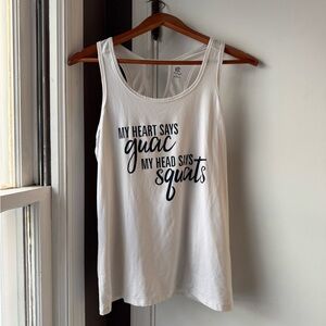 White Tank Top work out